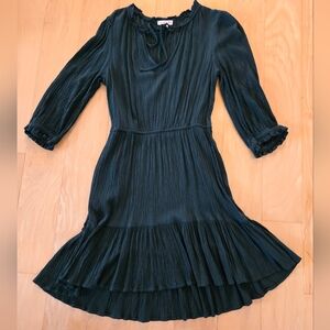 Knox Rose Dark Green Dress with Peter Pan Collar and 3/4 Sleeves